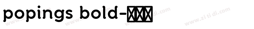 popings bold字体转换